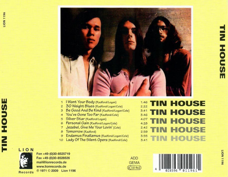 Tin House - Tin House (1971)