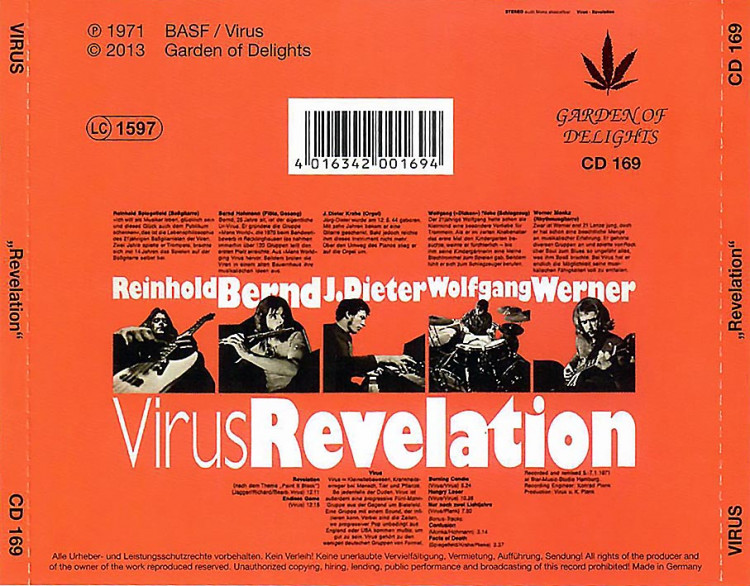 Virus - Revelation (1971) + 2 BONUS TRACKS